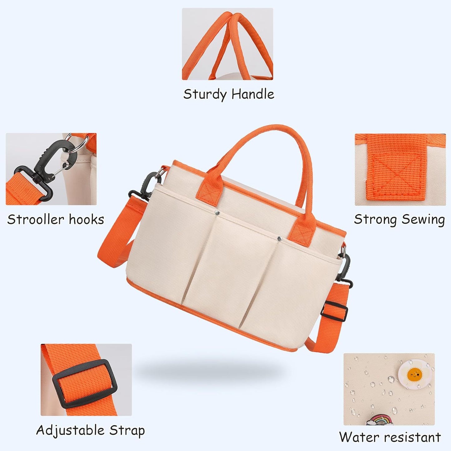 US Local Diaper Bag Tote-Diaper Baby Bags,Waterproof Large Mommy Bag Maternity Bag For Hospital And Weekender Travel