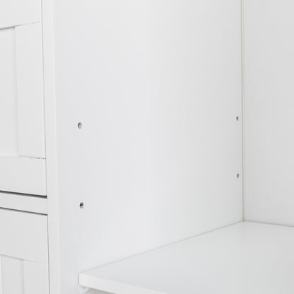 US Local Four Drawer Single Door Bathroom Storage Cabinet