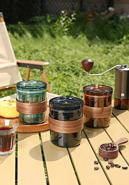 Mini Pour Over Coffee Maker 3 In 1 Design Premium Filtration Nesting Dolls Design Light Weight Dripping Coffee Cup