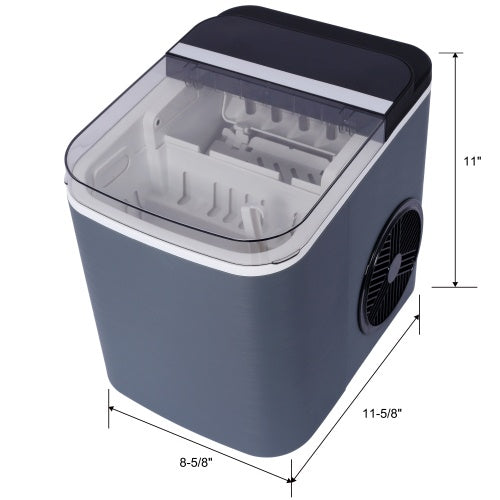 US Local Ice Maker Countertop, Portable Ice Machine, Self-Cleaning Ice Makers With Basket And Scoop, 9 Cubes In 6 Mins, 26 Lbs Per Day, Ideal For Home, Kitchen,ETL And FDA Certificate.