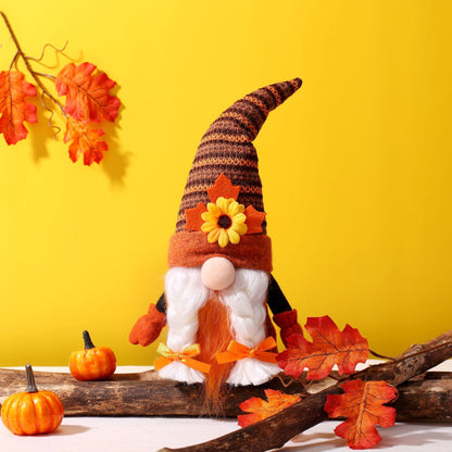 Harvest Maple Faceless Doll Gnome Thanksgiving