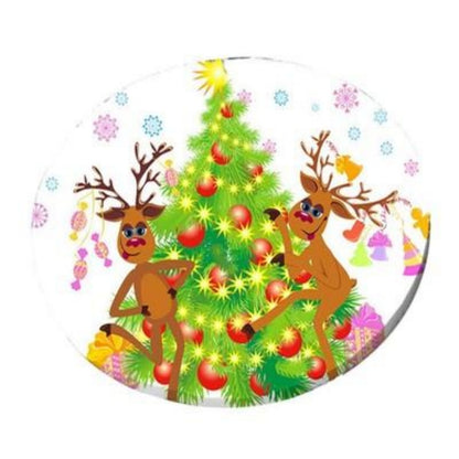 US Local Elastic Edge Fits Santa Claus Christmas Tablecloth