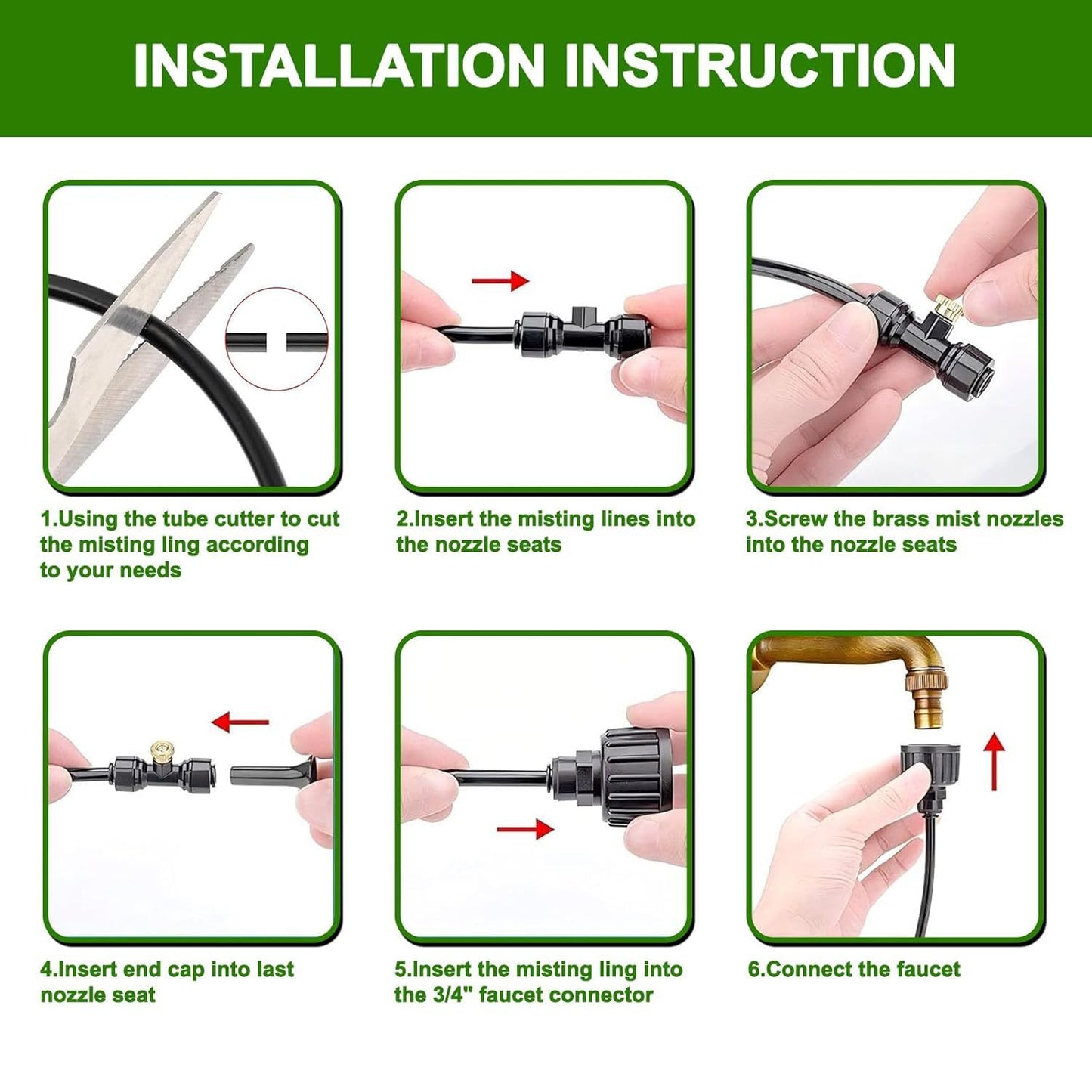 UK Local Misters For Outside Patio Outdoor Misting Cooling System For Patio Garden Greenhouse Trampoline