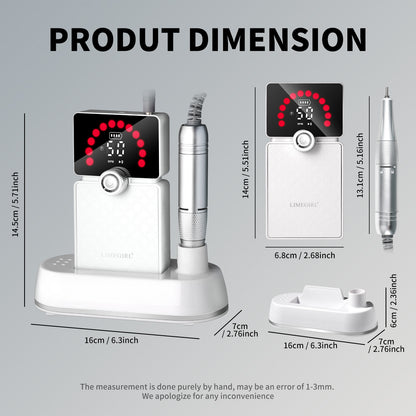 US Local Nail Drill, Portable Electric Nail File 50000RPM, Rechargeable Nail Drill Professional With Bits & Base, For Acrylic Gel Nails, E-File Machine, Manicure Polishing, For Salon Home