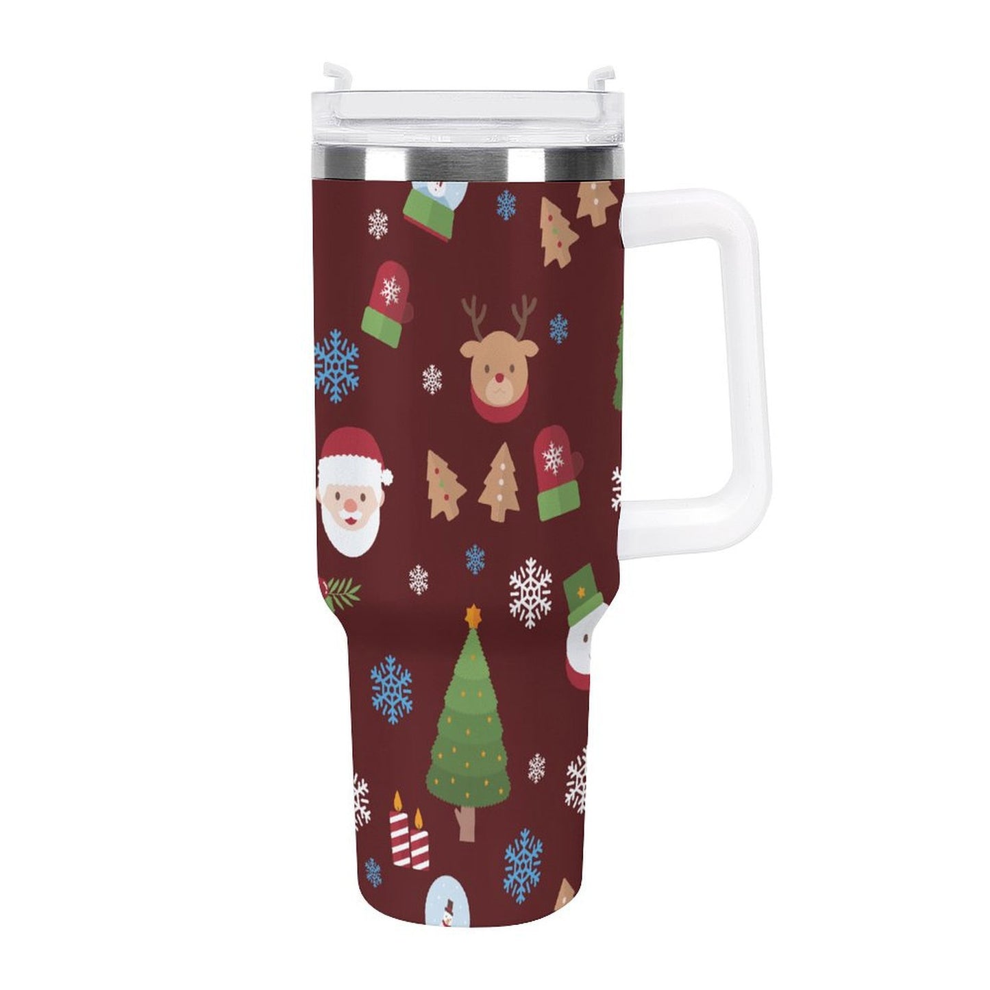 PHDT00067 POD US Local Tumbler 40 oz Large Capacity Car Cup Christmas Tree Santa Claus