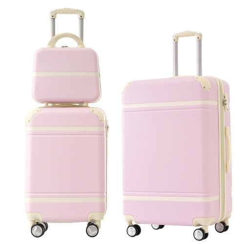 US Local Hardshell Luggage Sets 3 Pieces 20x24 Luggages And Cosmetic Case Spinner Suitcase With TSA Lock Lightweight