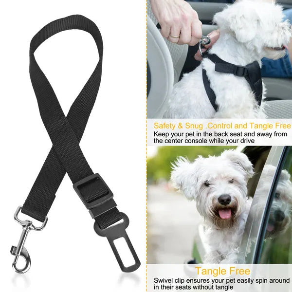 US Local 2Pcs Pet Dog Seat Belt Leash Adjustable Pet Dog Cat Safety Leads Harness
