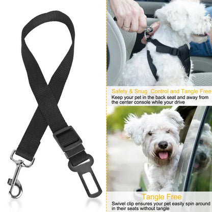 US Local 2Pcs Pet Dog Seat Belt Leash Adjustable Pet Dog Cat Safety Leads Harness