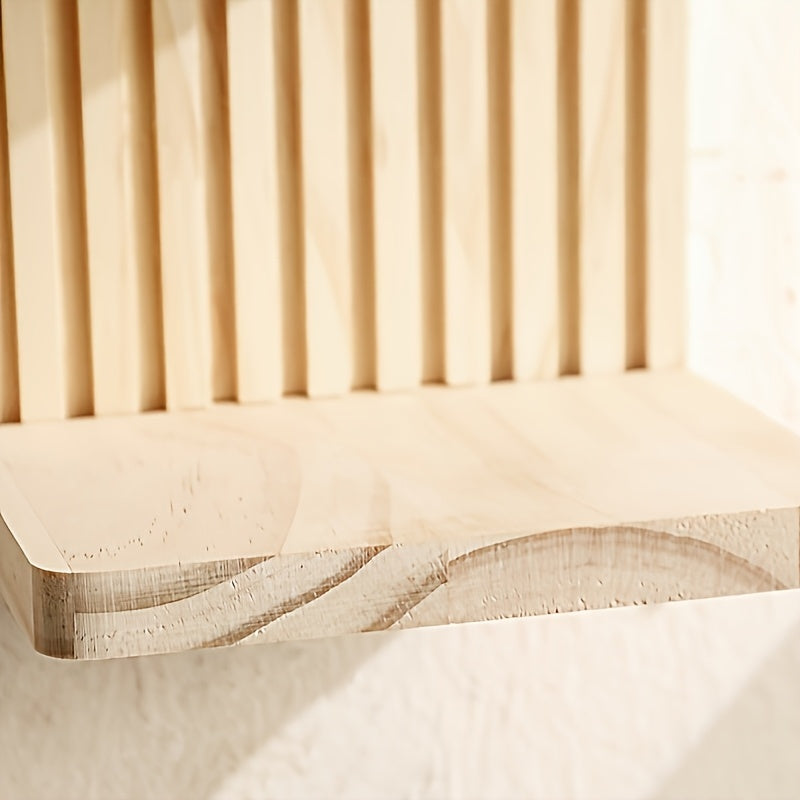 US Local 2 Wooden Double Wall Shelves - Simple Faux Wood Curved Shelves With Decorative Tops, Space-saving For Storing Plants, Books And Decorations - Versatile Wall-mounted Organizers For Your Living Room