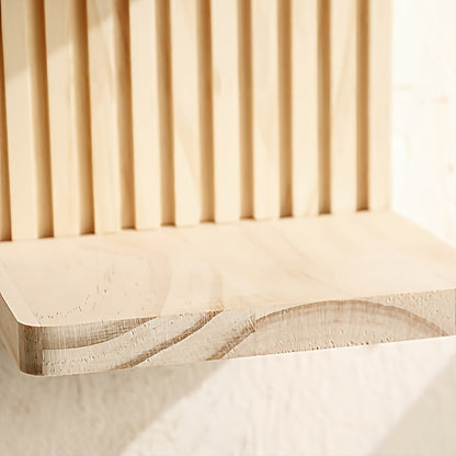 US Local 2 Wooden Double Wall Shelves - Simple Faux Wood Curved Shelves With Decorative Tops, Space-saving For Storing Plants, Books And Decorations - Versatile Wall-mounted Organizers For Your Living Room