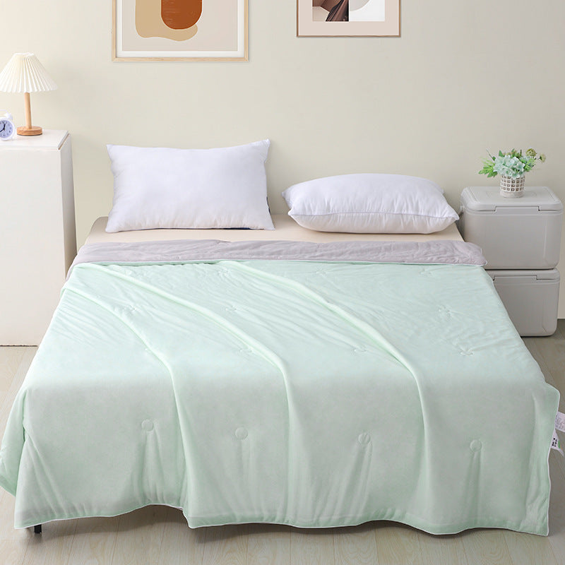 US Local Machine Washable Cool Feeling Ice Silk Thin Quilt
