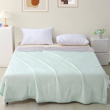 US Local Machine Washable Cool Feeling Ice Silk Thin Quilt