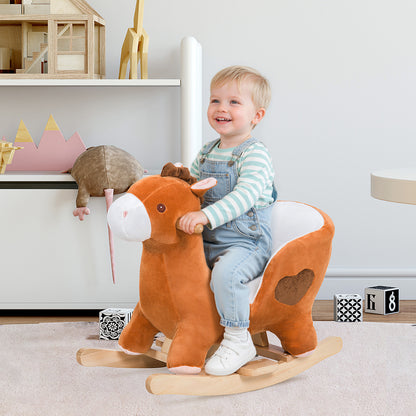 US Local Unicorn Baby Rocking Horse Toy for Kids with Lullaby Song