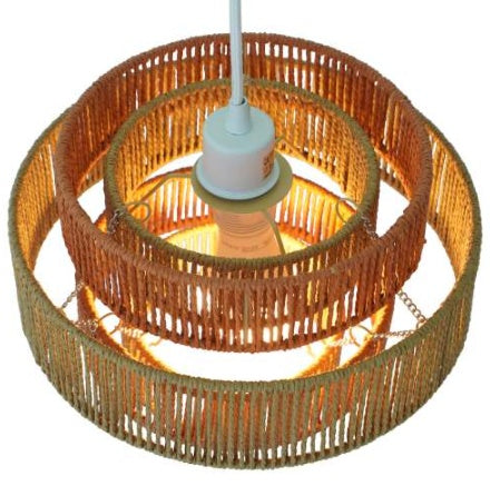 US Local Dorset Pendant Lamp - White And Natural Terracotta