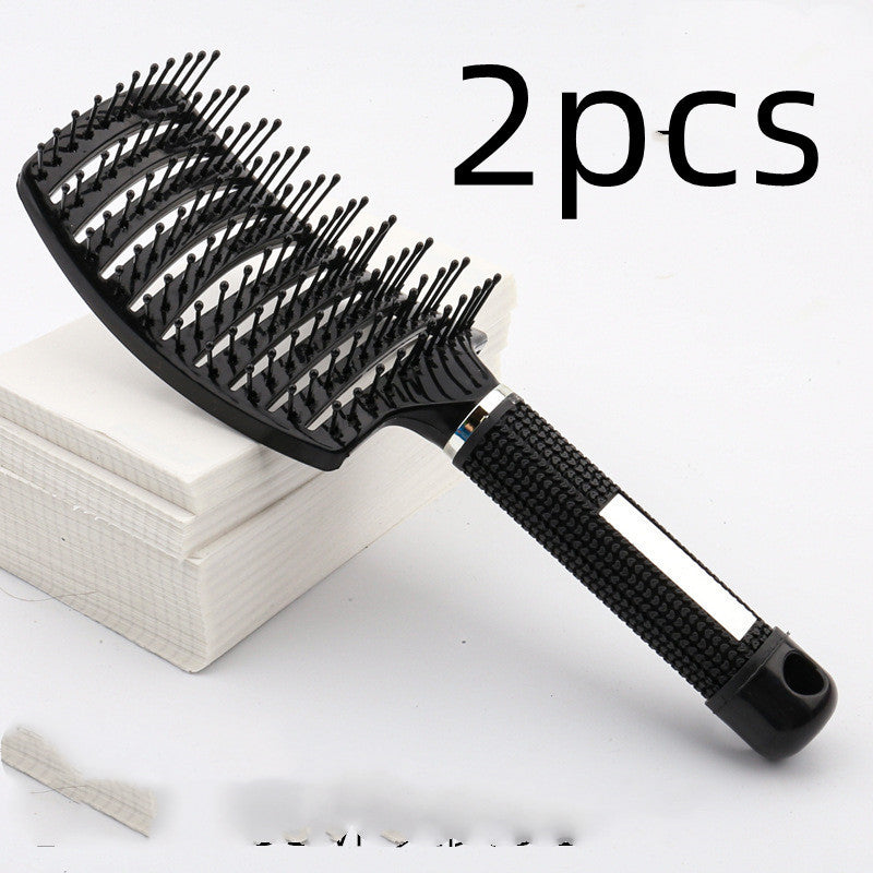 Large Curved Comb Hairbrush Boar Bristles Massage Comb Curly Hair Multifunctional Hair Brush