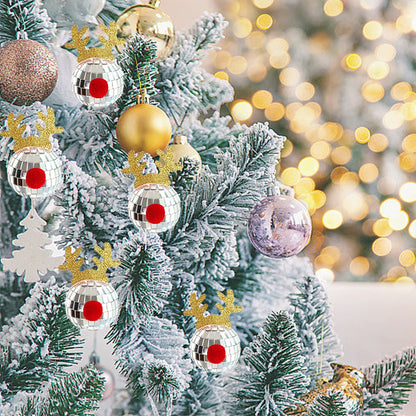 US Local 5PCS Christmas Mirror Disco Ball Decoration