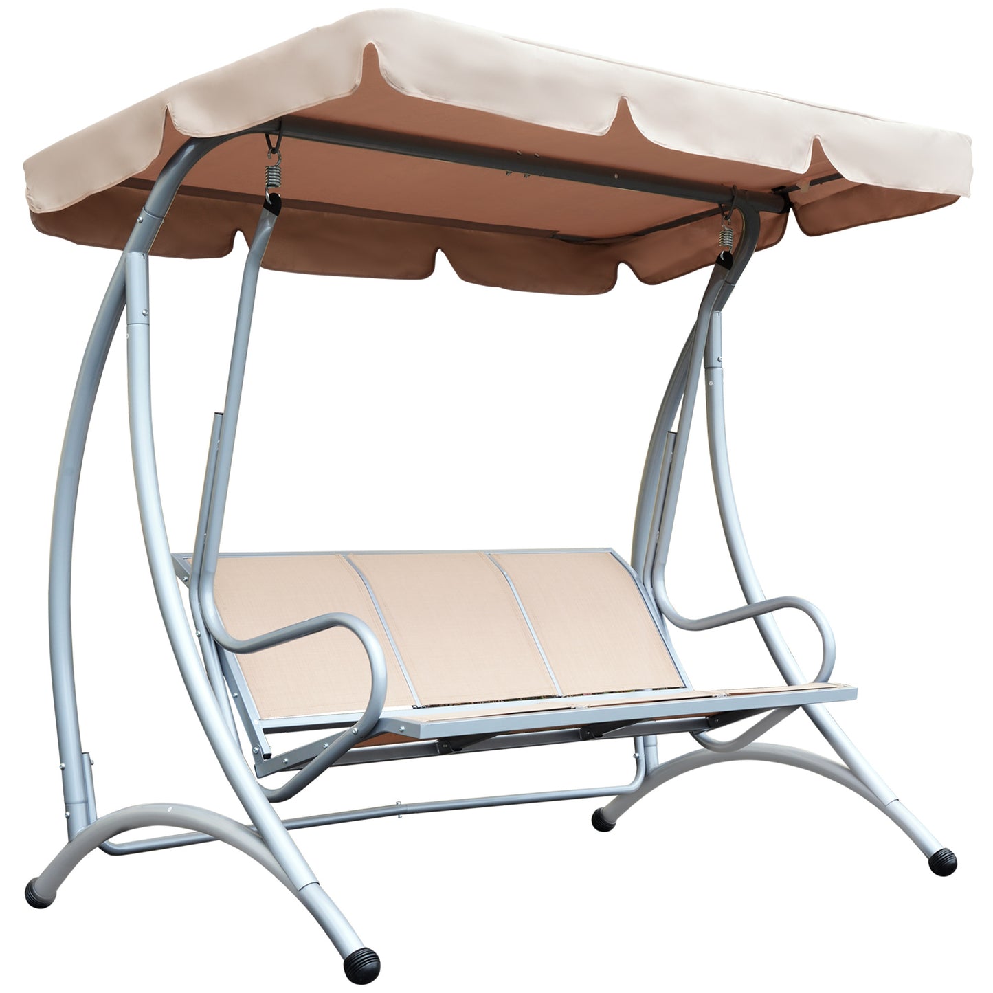 US Local Outdoor Swing Chair Bench With Stand And Adjustable Canopy Porch Swing For Patio Garden