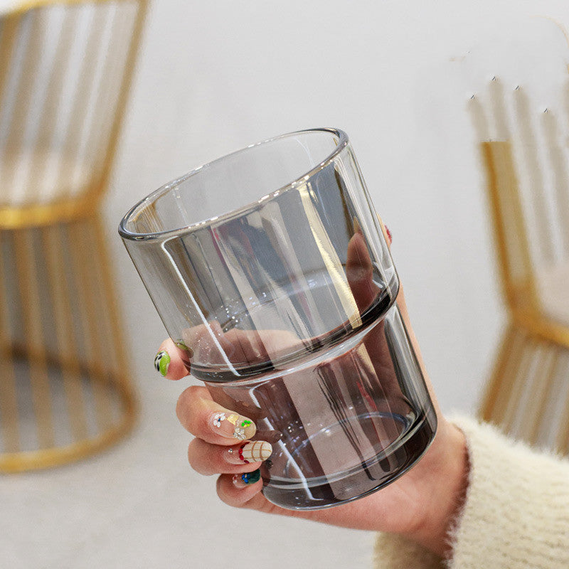 Creative Portable Bamboo Cup With Lid Straw Glass