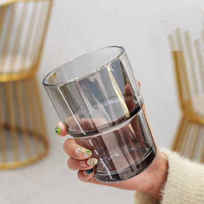 Creative Portable Bamboo Cup With Lid Straw Glass