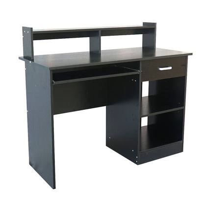 US Local 110X50X94cm One Draw, Two Tiers With Keyboard Rack Computer Desk