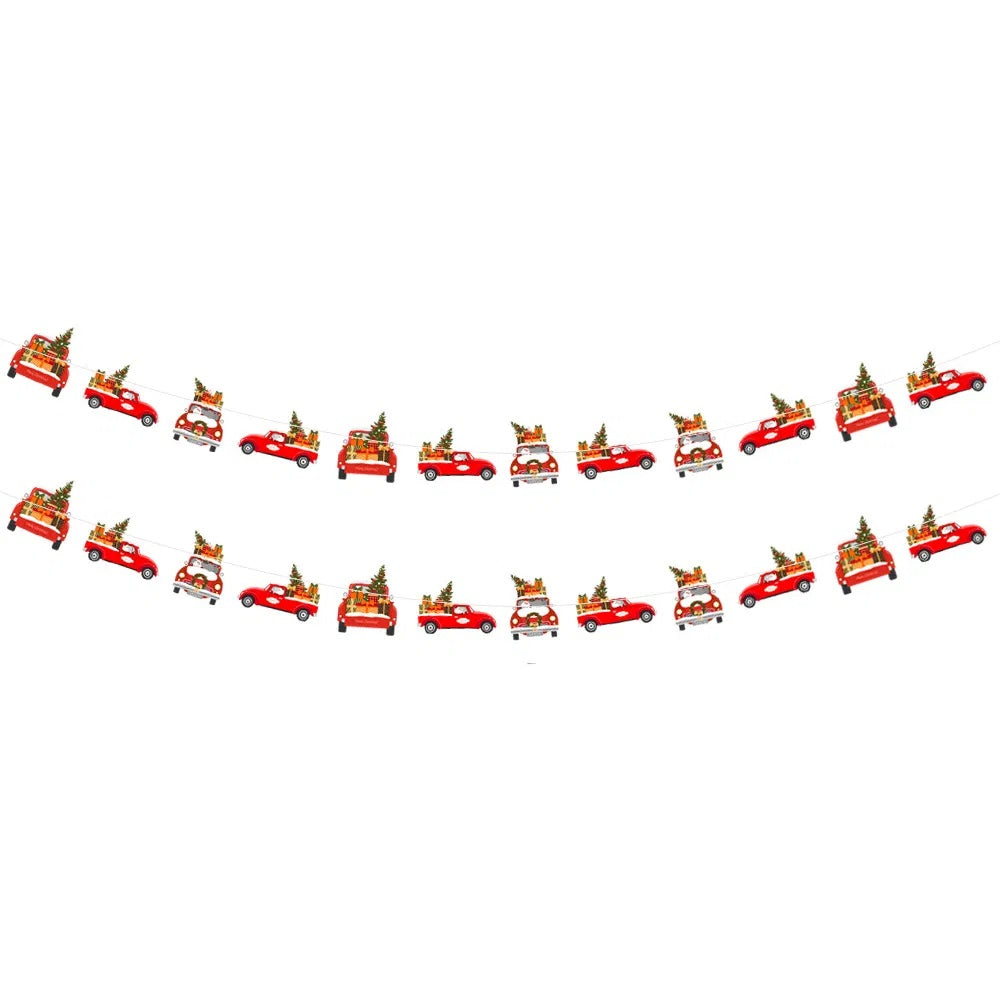 US Local 24PCS Christmas Banner Paper Christmas Sign Garland Gingerbread Man Snowman Hanging Christmas Bunting Garland For Christmas Party Decorations Xmas Holiday Home Decor