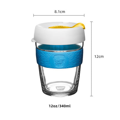 Coffee cup ins wind portable female water cup transparent glass