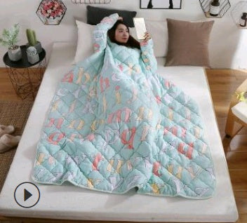 US Local Winter Lazy Quilt with Sleeves
