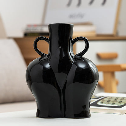 US Local Artificial Human Body Art Vase  Arrangement Hydroponic Flower Plant