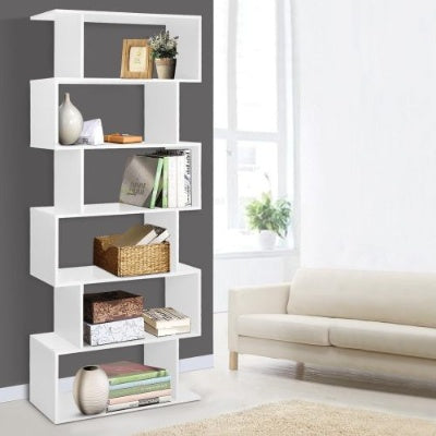 US Local Five Layer Simple Household White Bookshelf