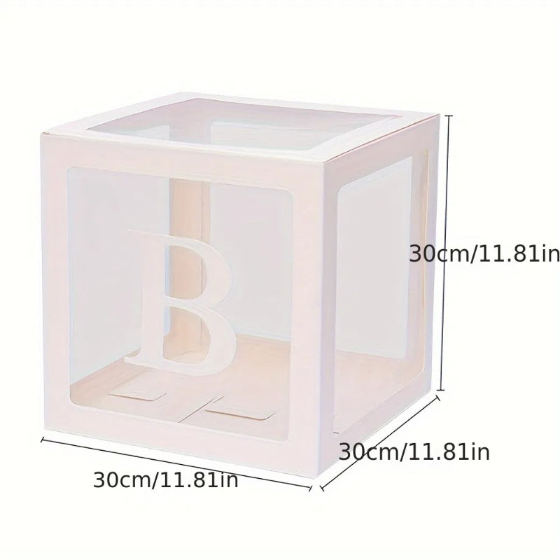US Local 5 Pieces Wedding Balloon Boxes BRIDE Letters White Clear Balloon Blocks Box Party Decorations Balloons Boxes For Engagement Bride Shower Weddings Centerpieces Photo Booth Props, No Balloons