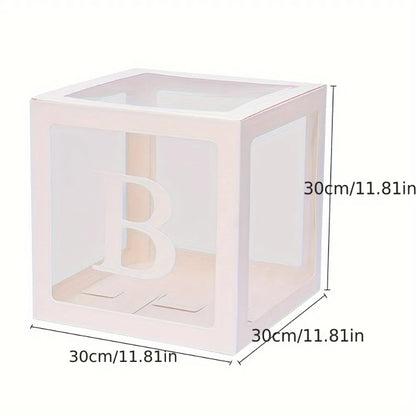 US Local 5 Pieces Wedding Balloon Boxes BRIDE Letters White Clear Balloon Blocks Box Party Decorations Balloons Boxes For Engagement Bride Shower Weddings Centerpieces Photo Booth Props, No Balloons