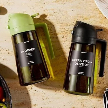 US Local Portable Light-shielding Spray Oil Bottle, All-in-one Glass Oil Bottle, Olive Oil Sprayer