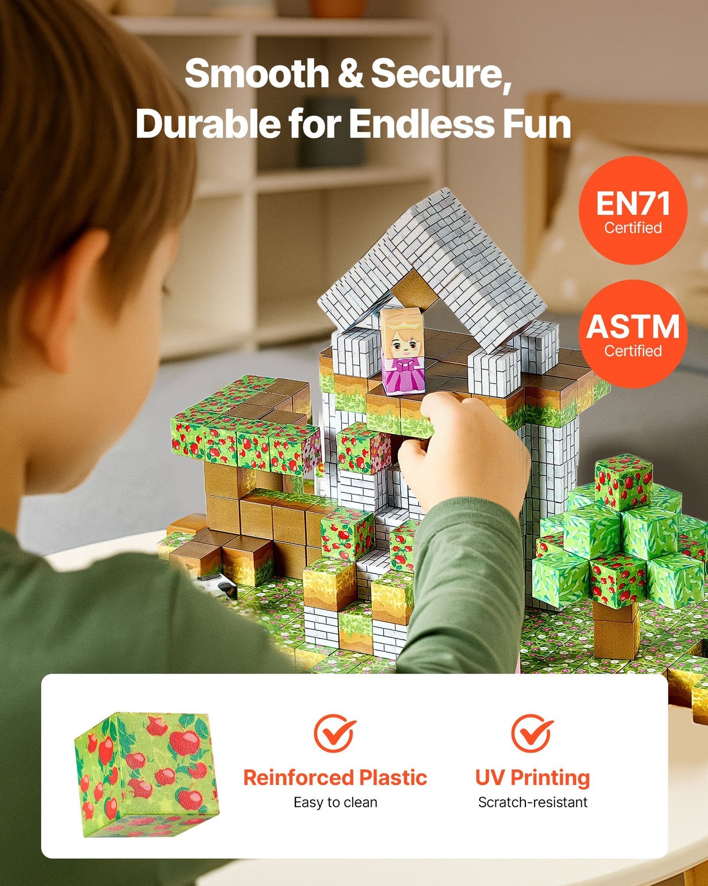 US Local Magnetic Blocks 150 PCS Forest Castle Set STEM Montessori Sensory Toys