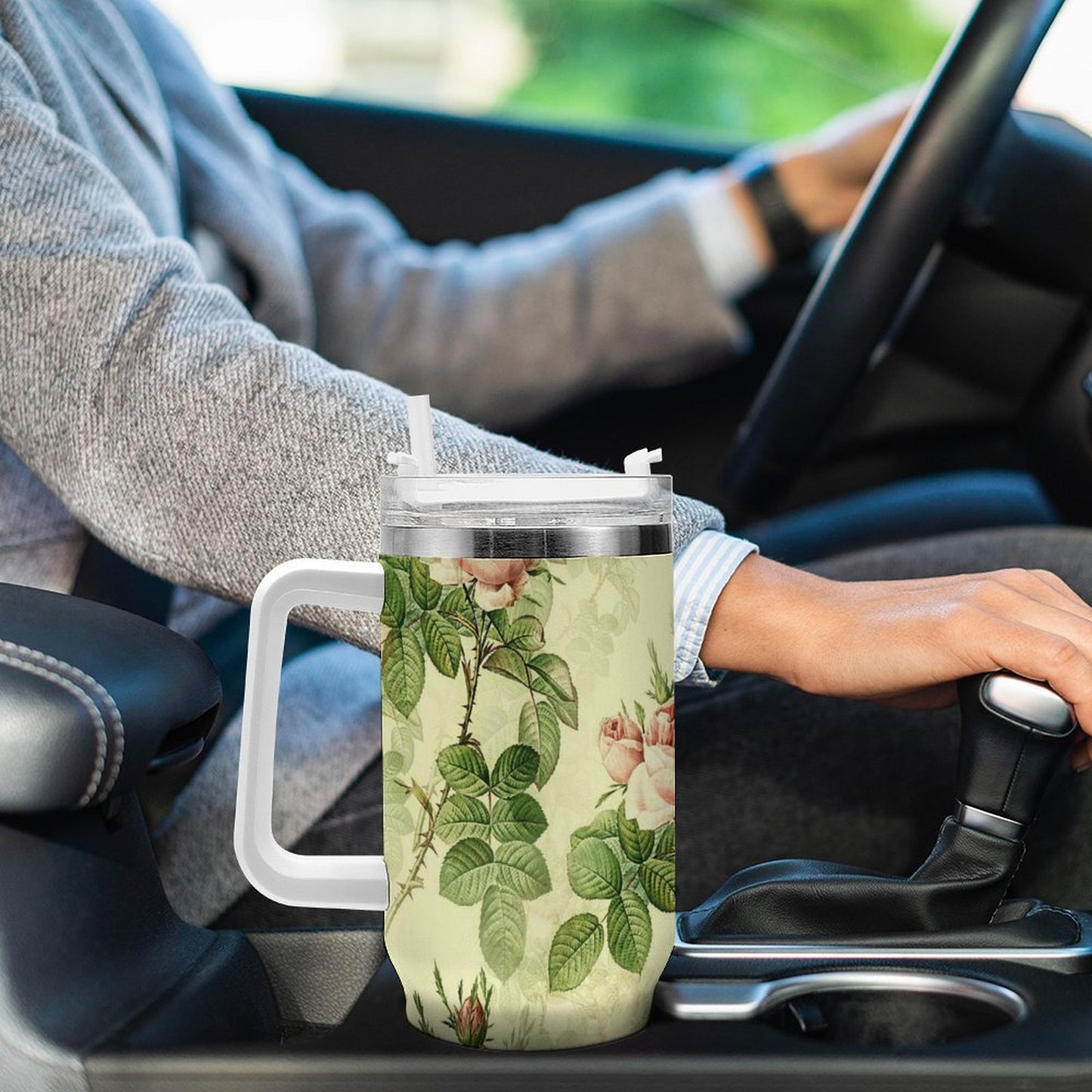 PHDT00444 POD US Local Tumbler 40 oz Large Capacity Car Cup Roses