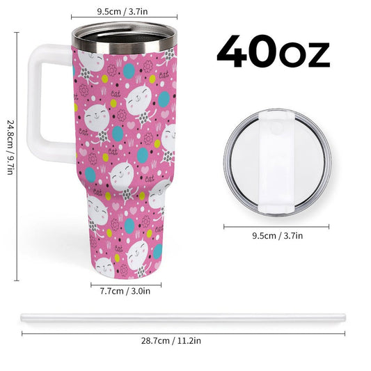 PHDT00268 POD US Local Tumbler 40 oz Large Capacity Car Cup Cat, Children