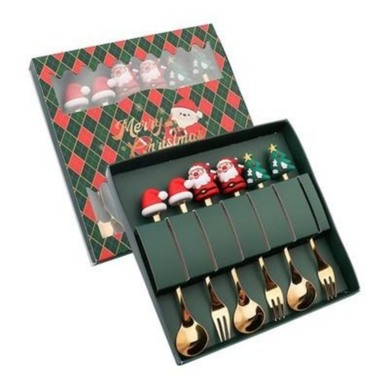 US Local Six-piece Flatware Mixing Spoon Style Cutlery Set