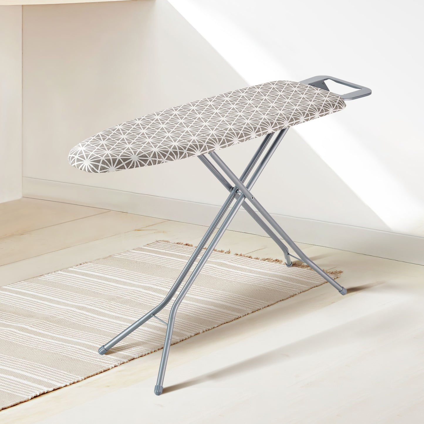 US Local VEVOR Ironing Board With Large 51 X 13 Ironing Surface, Thickened 4 Layers Iron Board With Heat Resistant Cover And Cotton Cover, 7 Adjustable Heights Ironing Board For Home Laundry Room Use