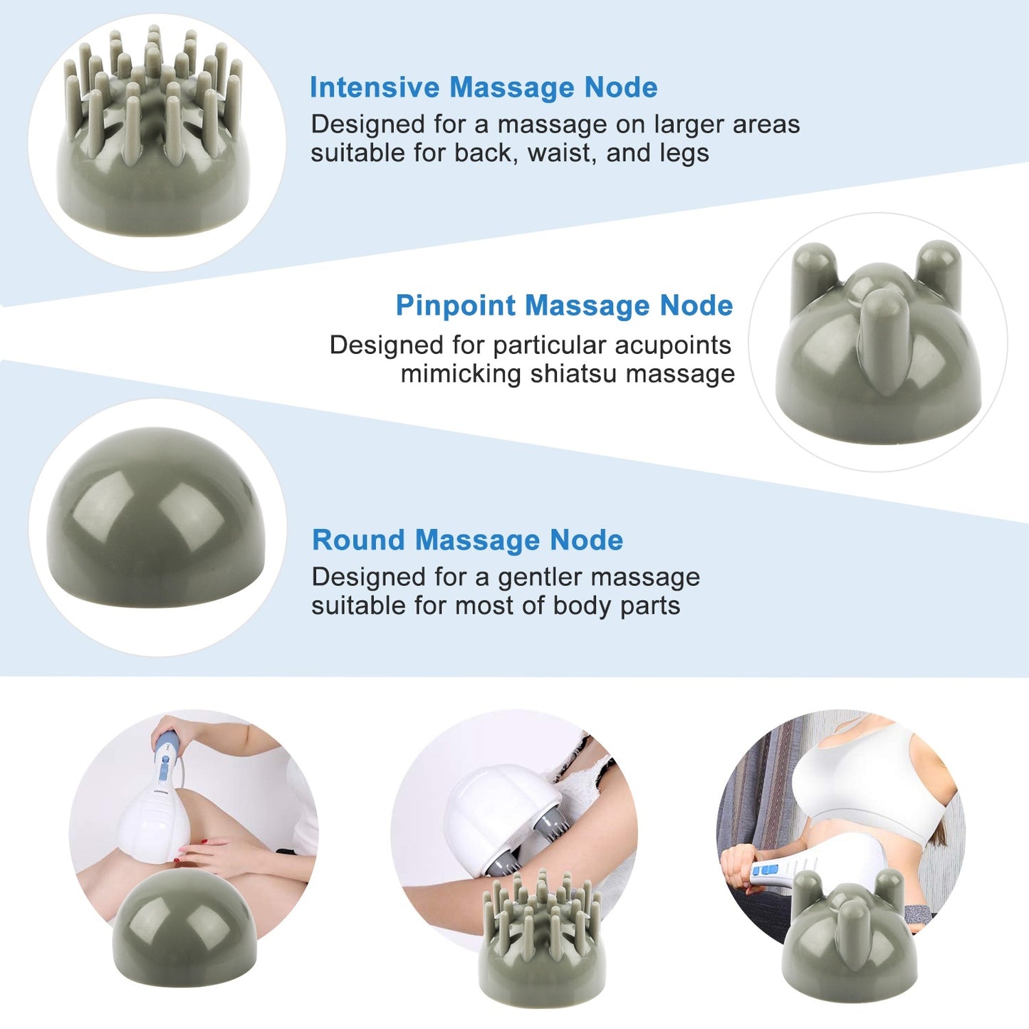 US Local 1 Pc Electric Full Body Percussion Massager Handheld Double Head Vibrating Body Relax For Neck Back Legs