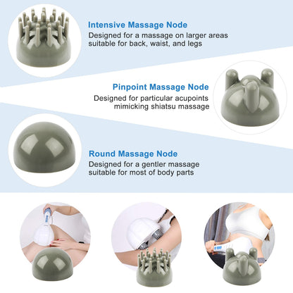 US Local 1 Pc Electric Full Body Percussion Massager Handheld Double Head Vibrating Body Relax For Neck Back Legs