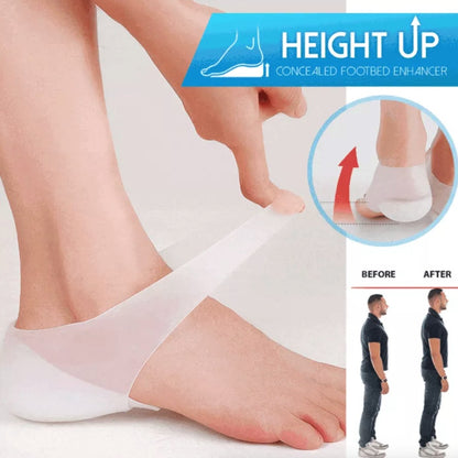 US Local Concealed Footbed Enhancers Invisible Height Increase Silicone Insoles Pads USA
