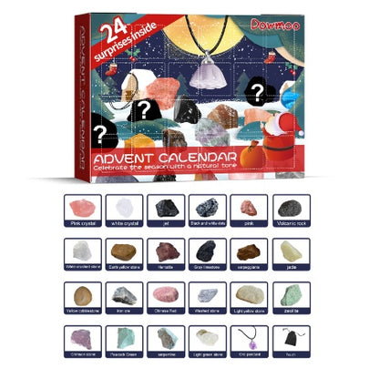 US Local Dowmoo Christmas Advent Calendar Mineral Blind Box 24-Box Christmas Gift Toy Mineral Blind Box