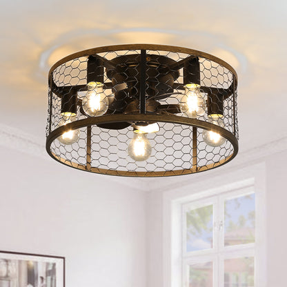 US Local Metallic Black Ceiling Fan