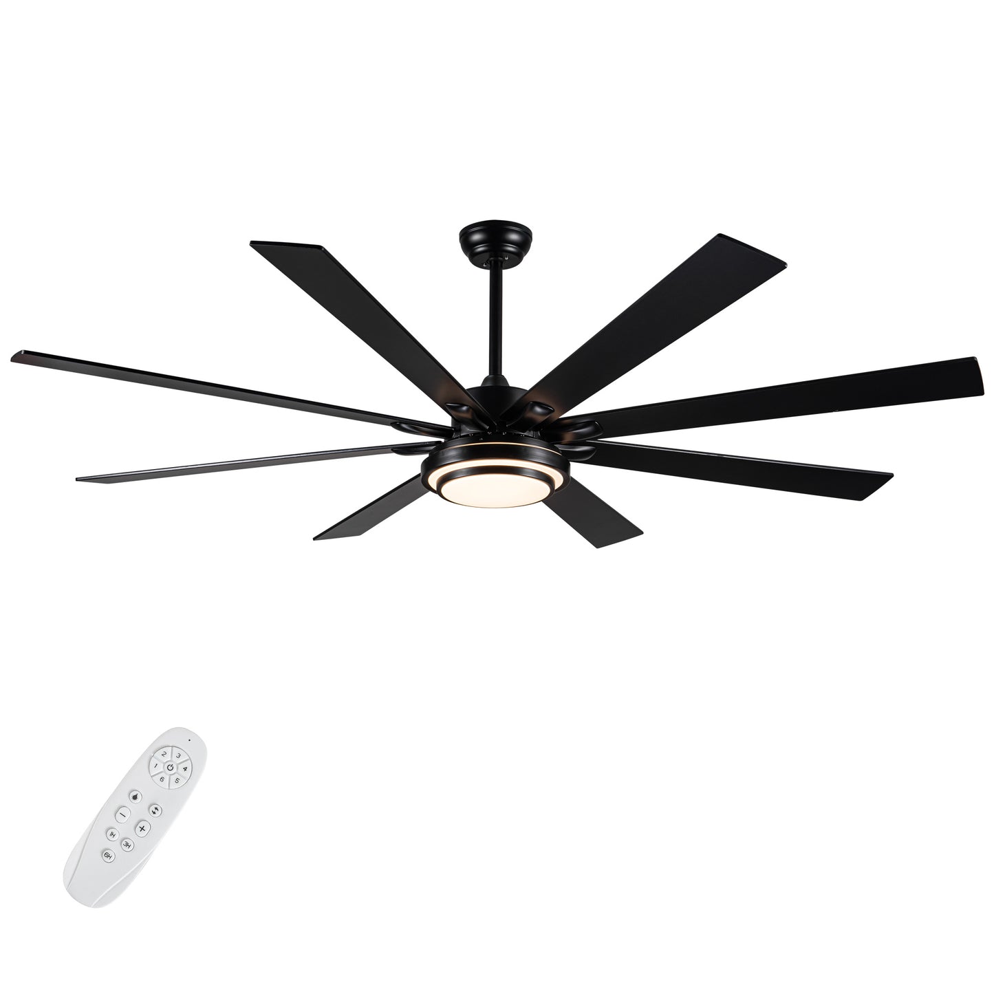 US Local Metallic Black Ceiling Fan