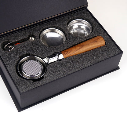 58Mm Stainless Steel Binaural Coffee Machine Handle Bottomless Filter Portafilter Universal