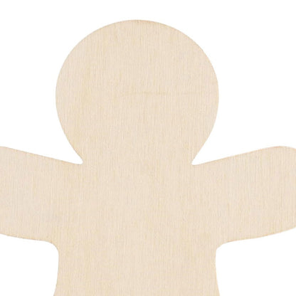 US Local 30 Pieces Of Unpainted Gingerbread Man Slices For Painting DIY Handmade Christmas And Halloween Supplies