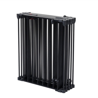 US Local 200 Adjustable Safety Gate 8 Panels Play Yard Metal Doorways Fireplace Fence Christmas Tree Fence Gate For House Stairs Gate Prohibited Area Fence