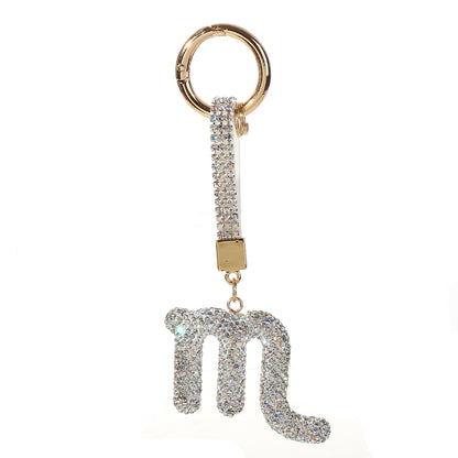 Full Diamond Constellation Keychain Women's Fashion Pendant