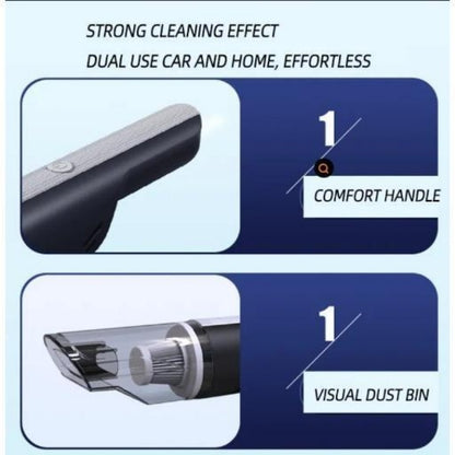 US Local Wireless Silver Car Holder High Suction Handheld Mini Household Vacuum Cleaner