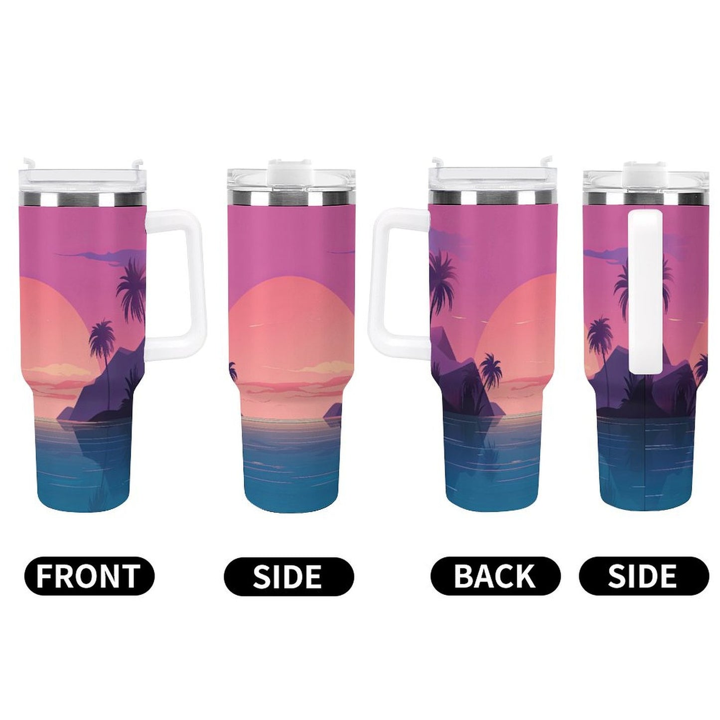 PHDT00535 POD US Local Tumbler 40oz Large Capacity Car Cup Island, Dusk
