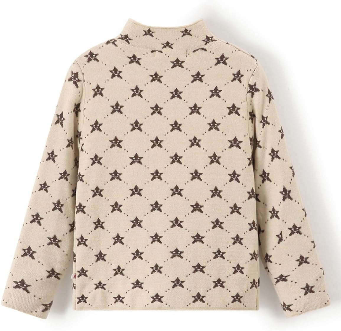 US Local Askfine Girls Boys Pattern Half Turtleneck Sweaters Kids Warm Long Sleeve Knit Pullover Tops Unisex 5-14 Years